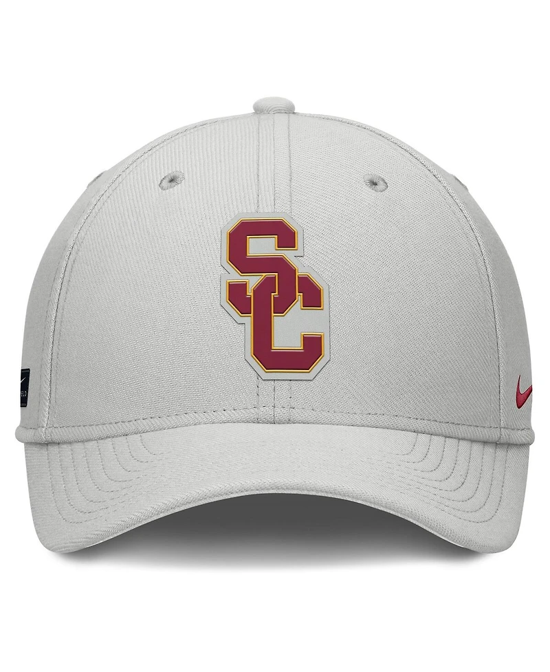 Nike Men's Gray Usc Trojans Rise Practice Performance Adjustable Hat