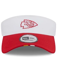 New Era Men's White/Red Kansas City Chiefs 2025 Nfl Training Camp Adjustable Visor Hat