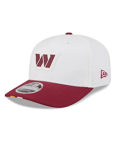New Era Men's White/Burgundy Washington Commanders 2025 Nfl Training Camp 9SEVENTY Adjustable Hat