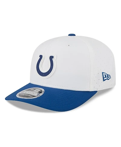New Era Men's White/Royal Indianapolis Colts 2025 Nfl Training Camp 9SEVENTY Adjustable Hat