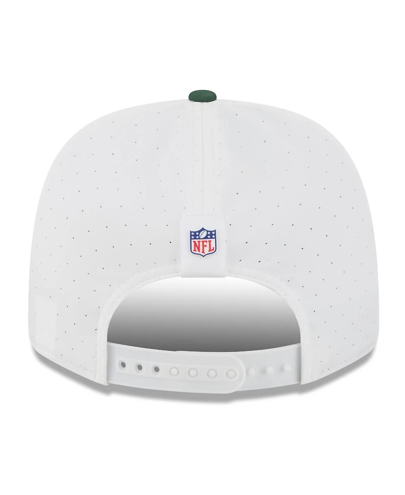 New Era Men's White/Green Green Bay Packers 2025 Nfl Training Camp 9SEVENTY Adjustable Hat