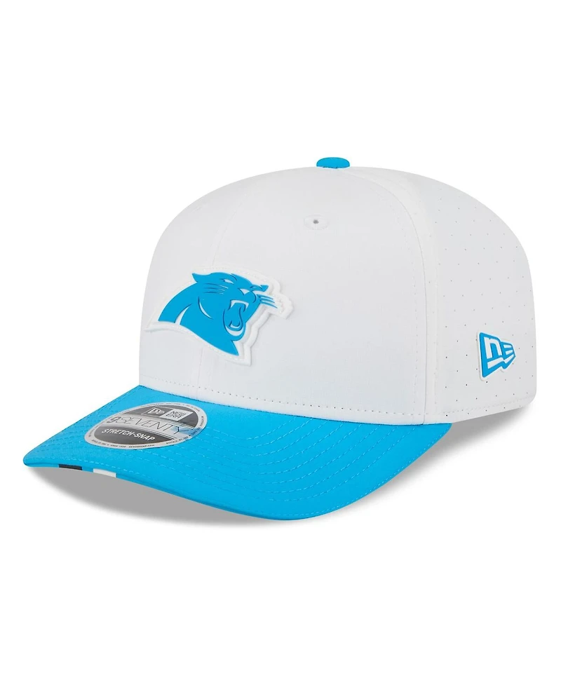 New Era Men's White/Blue Carolina Panthers 2025 Nfl Training Camp 9SEVENTY Adjustable Hat