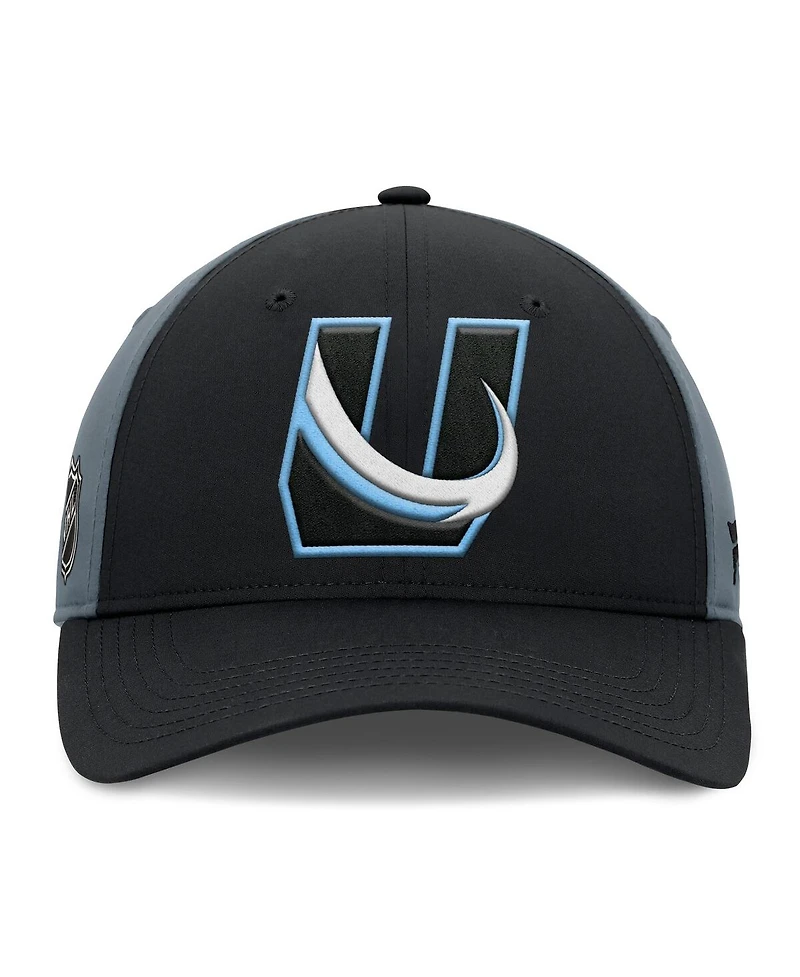 Fanatics Men's Black/Charcoal Utah Mammoth Alternate Logo Adjustable Hat