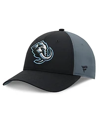 Fanatics Men's Black/Charcoal Utah Mammoth Primary Logo Adjustable Hat