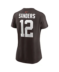 Nike Women's Shedeur Sanders Brown Cleveland Browns 2025 Nfl Draft Name Number T-Shirt