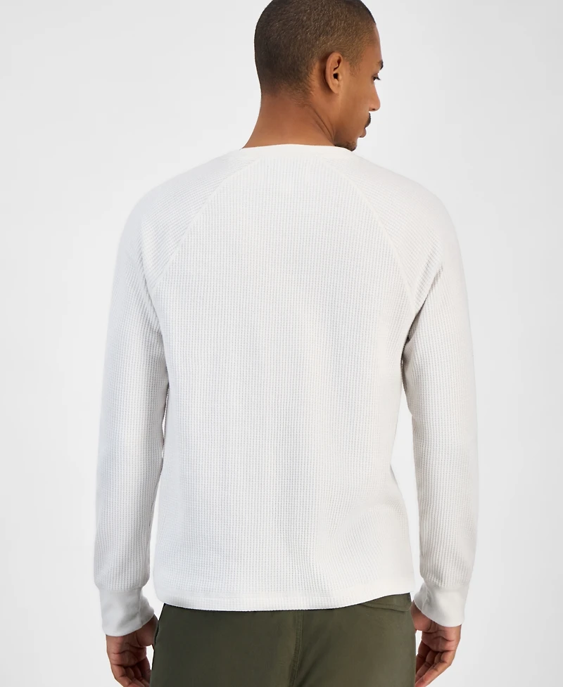 Sun + Stone Men's Waffle-Knit Thermal Shirt, Macy's Exclusive