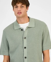 Sun + Stone Men's Short-Sleeve Cardigan, Macy's Exclusive