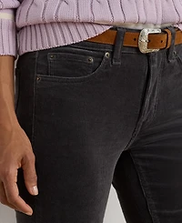 Lauren Ralph Stretch Corduroy Mid-Rise Straight Pants