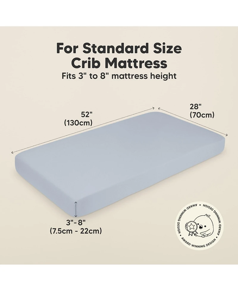 KeaBabies 2pk Soothe Fitted Crib Sheets Neutral, Baby Sheets, Fits Standard Nursery Mattress
