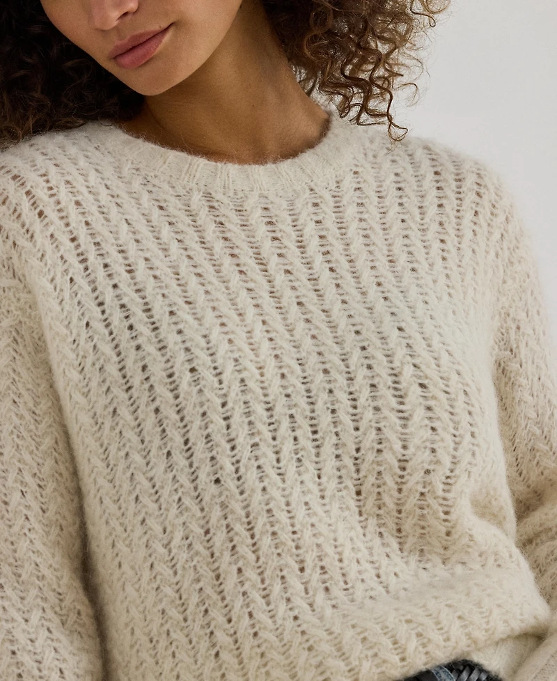 Lauren Ralph Women's Herringbone Oversize Sweater