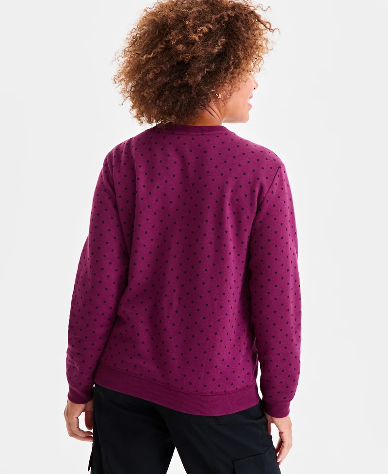 Style & Co Women's Printed Crewneck Sweatshirt, Macy's Exclusive