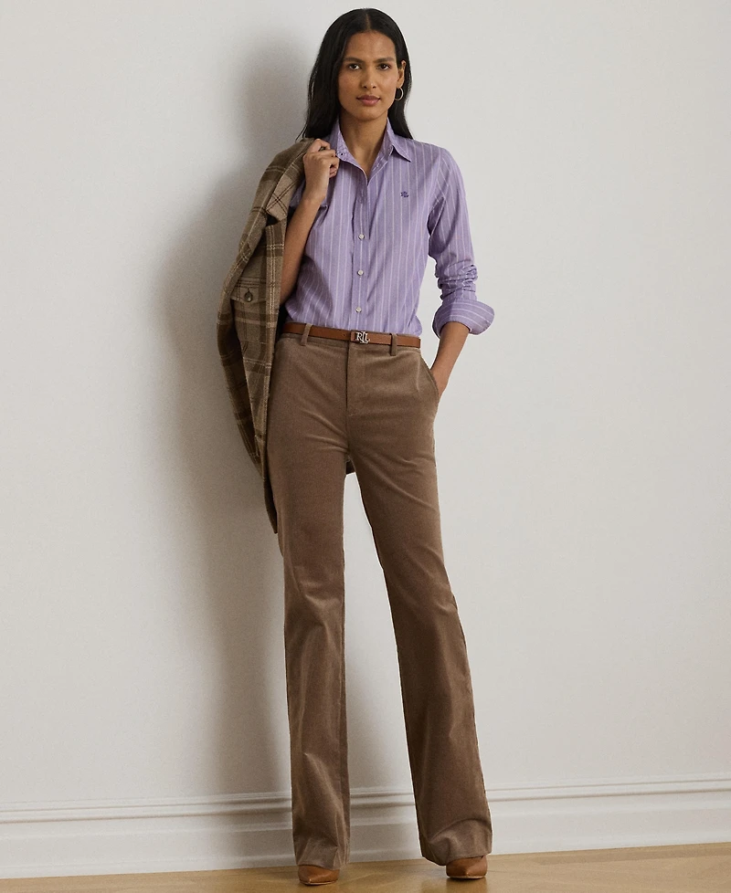 Lauren Ralph Women's Classic-Fit Striped Broadcloth Shirt