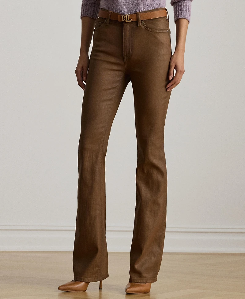 Lauren Ralph Women's Coated High-Rise Boot Jeans
