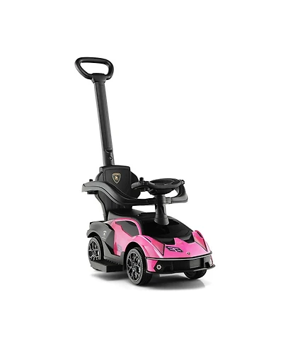 Boyel Living 3-in-1 Licensed Lamborghini Ride on Push Car with Handle Guardrail