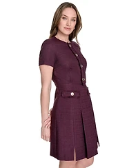 Tommy Hilfiger Women's Round-Neck Fringe-Trim Dress