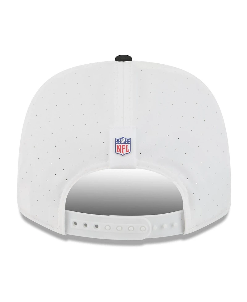 New Era Men's White/Black Las Vegas Raiders 2025 Nfl Training Camp 9SEVENTY Adjustable Hat