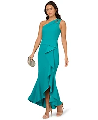 Adrianna Papell Women's Beaded One-Shoulder Gown