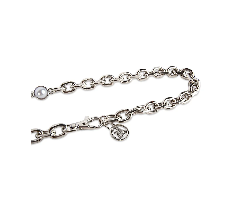 Steve Madden Imitation Pearl & Chain Belt