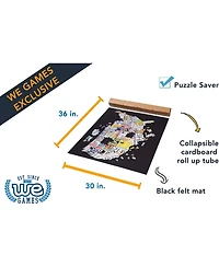 Tdc Games Roll Up Jigsaw Puzzle Felt Mat & Folding Cardboard Tube