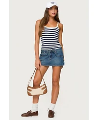 Edikted Women's Bailee Striped Ribbed Tank Top