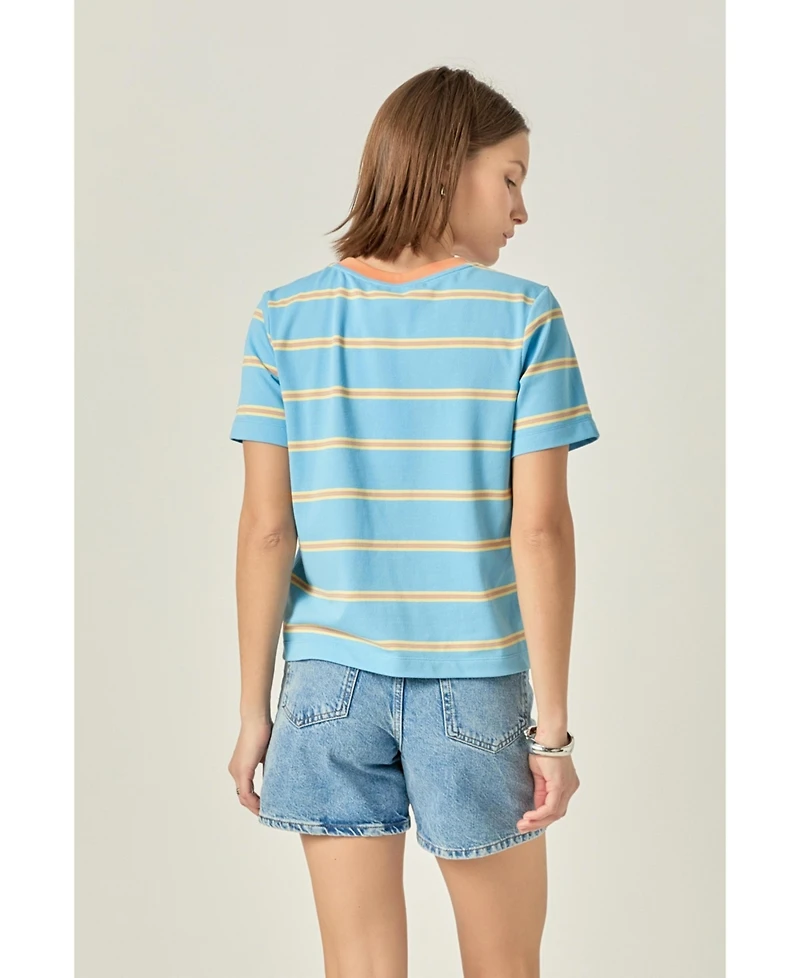 English Factory Women's Jersey stripe top