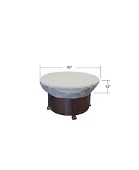 Mondawe Fits 36" to 42" Dia x 12"H 36" Round Fire Pit / Ottoman Protective Cover