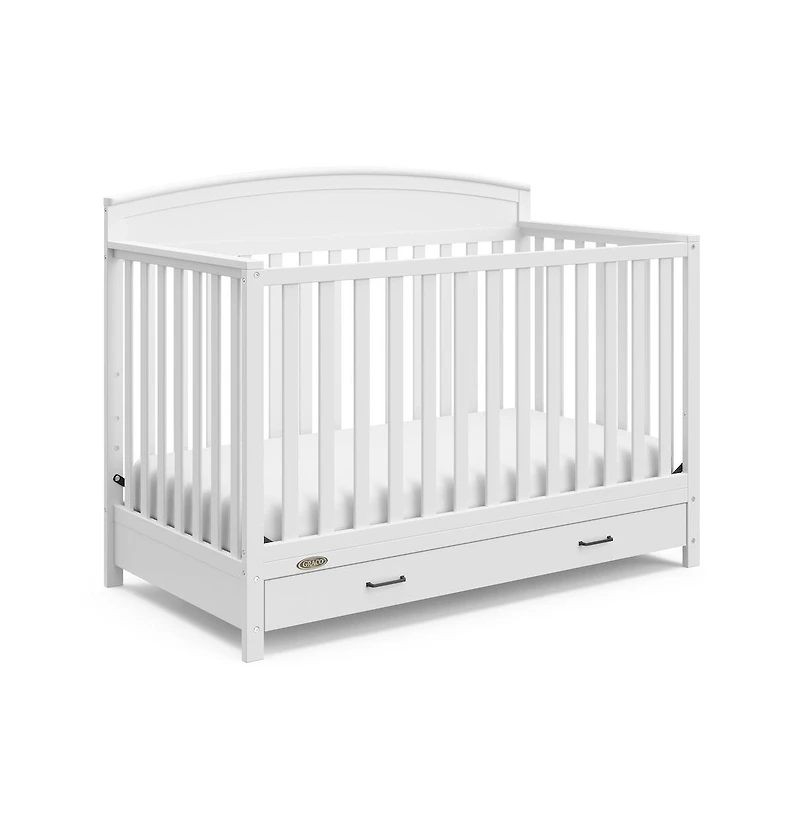 Graco Benton 5-in-1 Convertible Crib with Drawer (White)