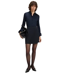 Boss by Hugo Women's Wrap Front Crepe Mini Skirt