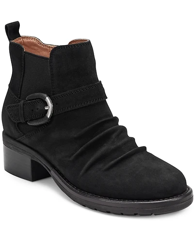 Earth Women's Zane Ruched Block Heel Booties