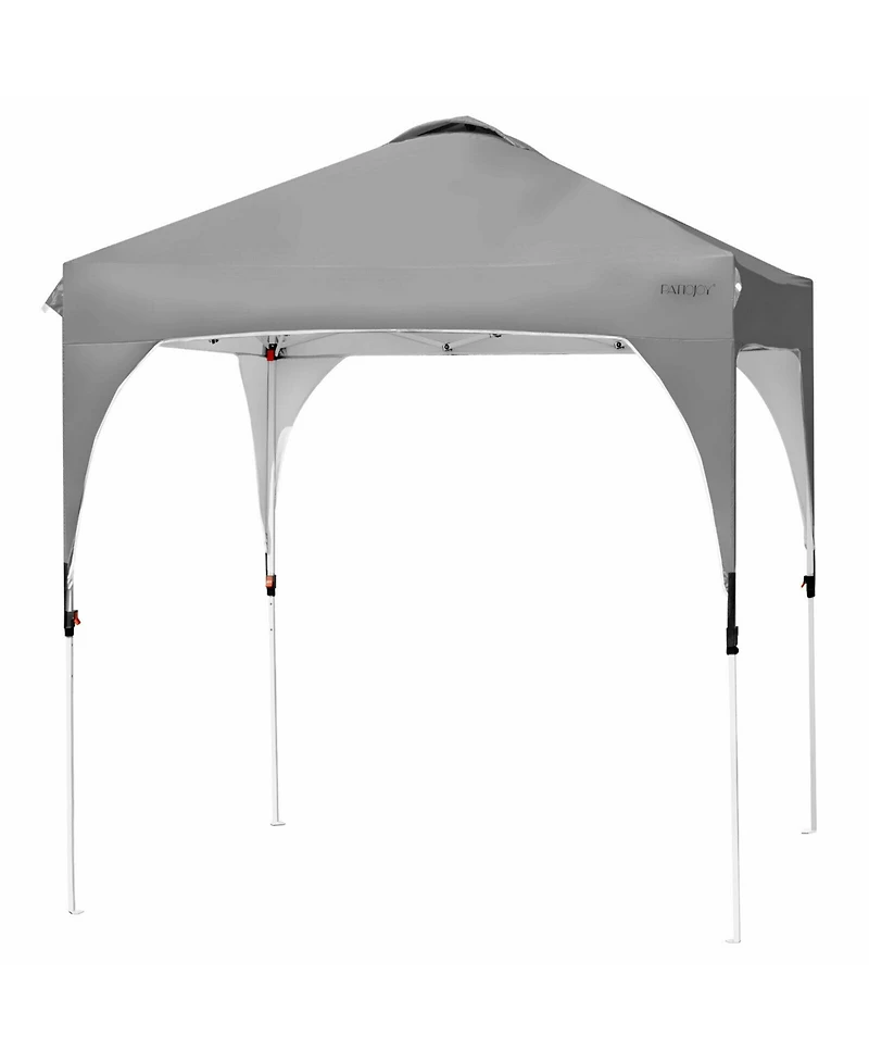 Gymax 6.6x6.6 Ft Pop up Canopy Tent Shelter Height Adjustable w/ Roller Bag