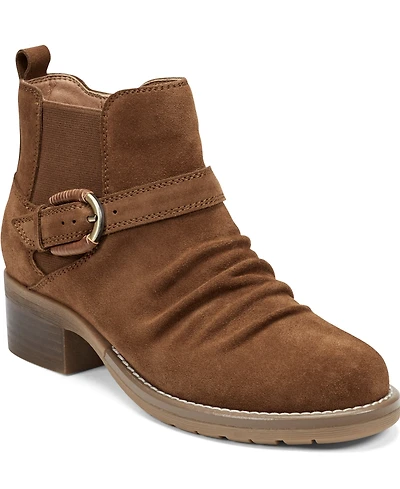 Earth Women's Zane Ruched Block Heel Booties