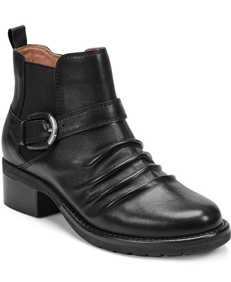 Earth Women's Zane Ruched Block Heel Booties