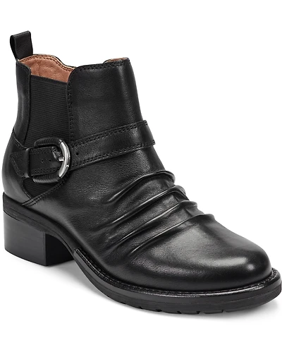 Earth Women's Zane Ruched Block Heel Booties