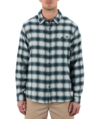 Hurley Men's Portland Stretch Flannel Long Sleeve Shirt