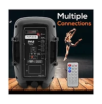 Pyle 800W Portable Bluetooth Pa Speaker – 8” Subwoofer, Led Battery Indicator, Rechargeable, MP3/Usb/Sd, Uhf Wireless Mic