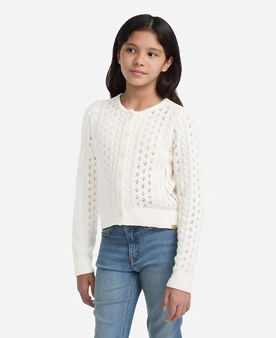 abercrombie kids Girls Cropped Cable Cardigan Sweater