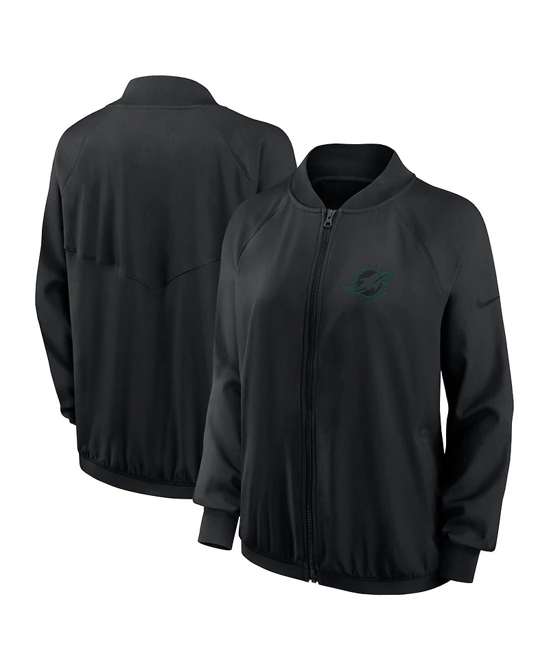 Nike Women's Black Miami Dolphins Full-Zip Jacket