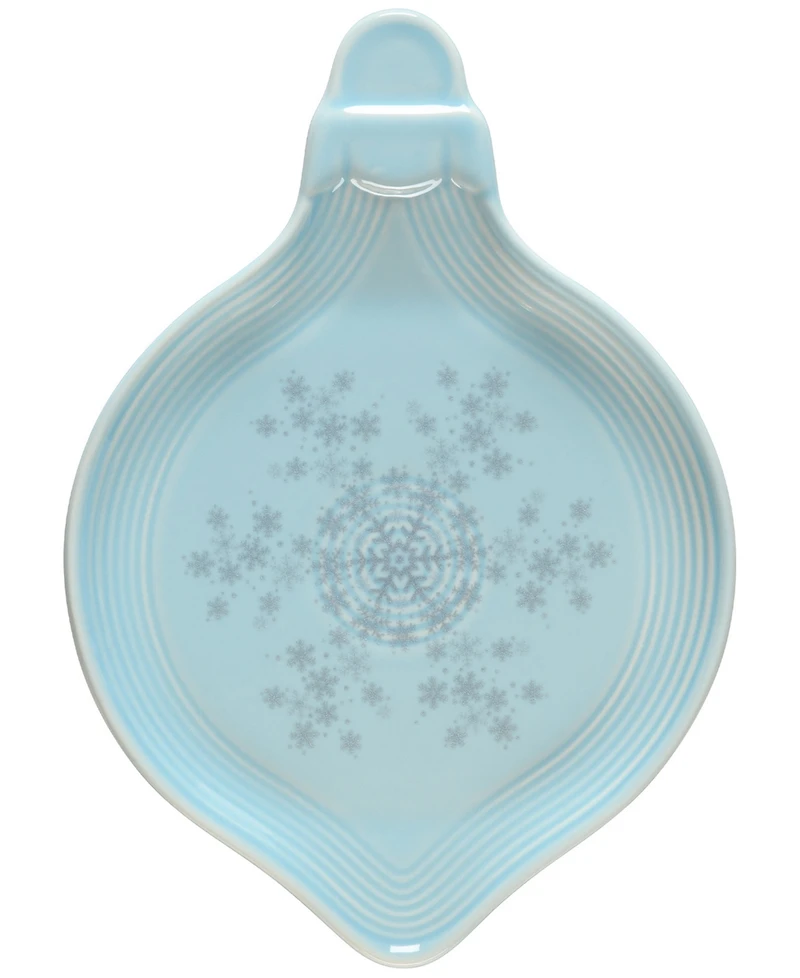 Fiesta Sky Snowflakes 8.75" Ornament Shaped Plate, Exclusively at Macy's