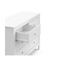 Graco Noah 6 Drawer Double Dresser (White) - 6 Drawer Double Dresser for Kids