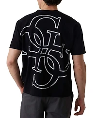 Guess Men's Distressed Quattro G Relaxed-Fit Graphic T-Shirt