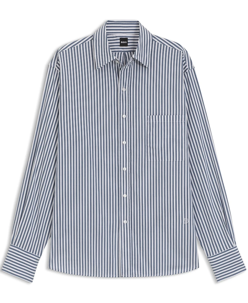 Boss by Hugo Women's Cotton-Blend Striped Blouse