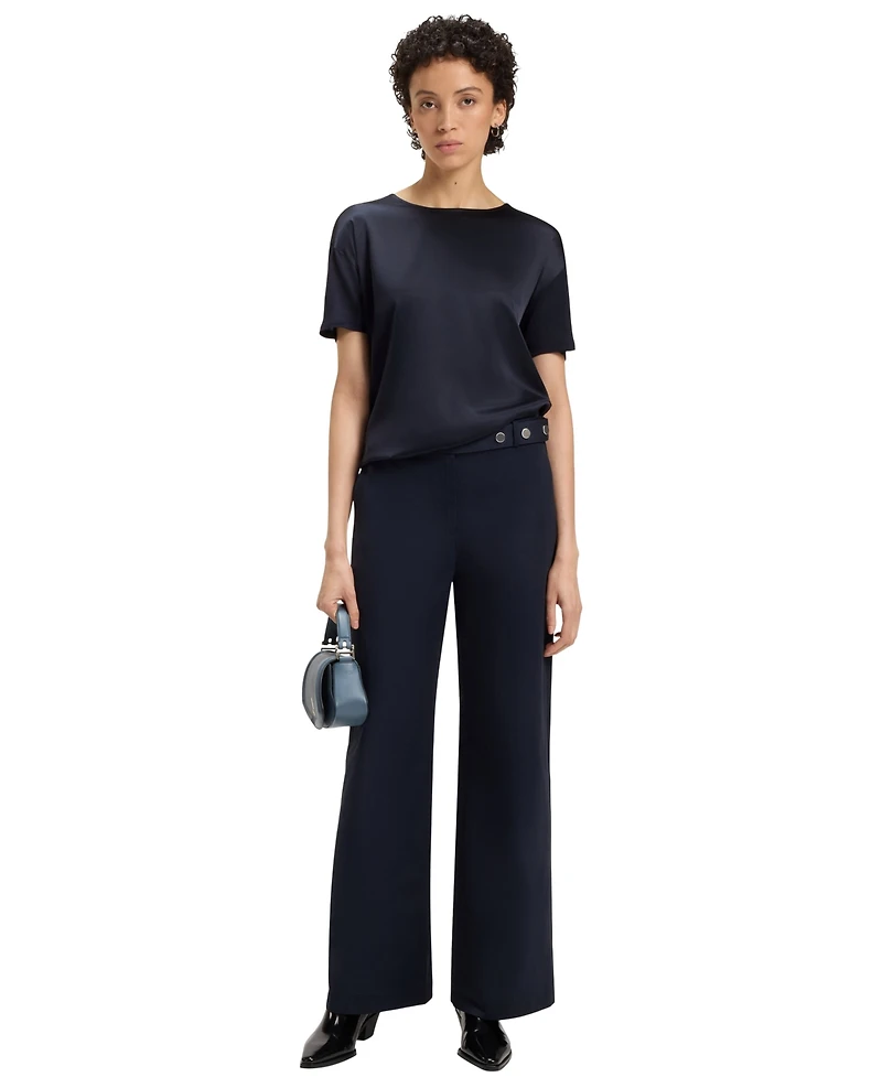 Boss by Hugo Women's Stretch-Silk Regular-Fit T-Shirt