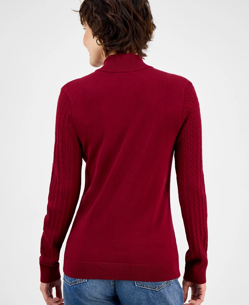 Nautica Jeans Women's Cotton Mock-Neck Sweater, Online Only