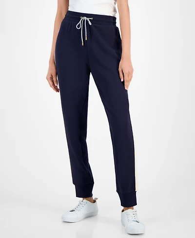 Nautica Jeans Women's Side-Striped Jogger Pants