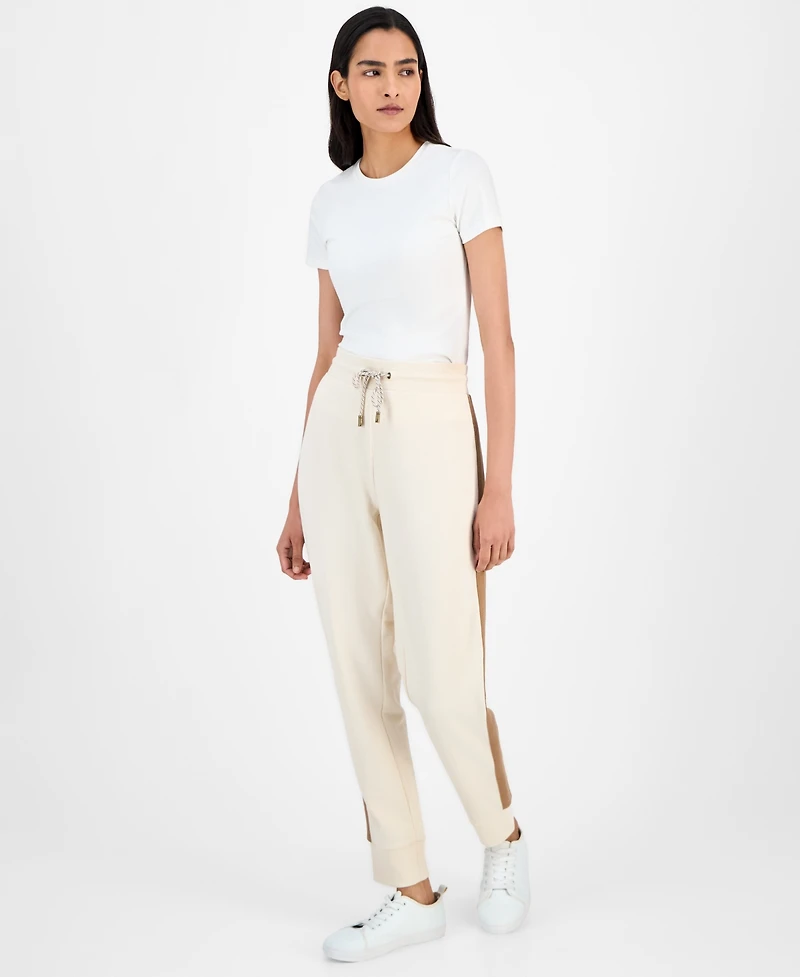 Nautica Jeans Women's Side-Striped Jogger Pants