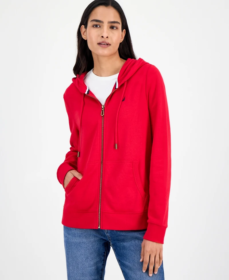 Nautica Jeans Women's Solid Zip-Front Hoodie, Online Only