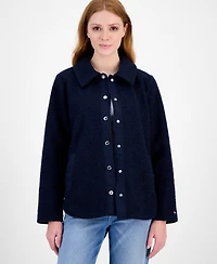Tommy Hilfiger Women's Faux-Sherpa Snap-Front Jacket