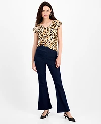 I.n.c. International Concepts Petite High-Rise Pull-On Flared Jeans, Macy's Exclusive