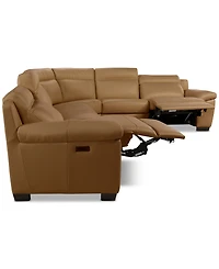 Julius Ii -Pc. Leather L Sectional with 2 Power Recliners