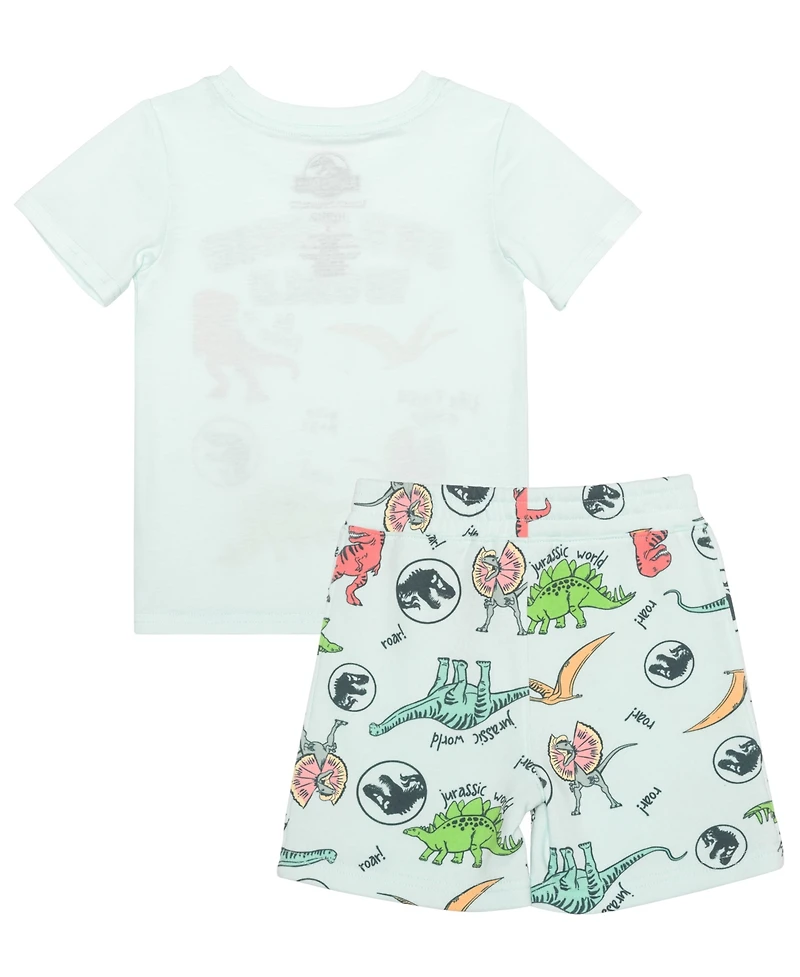 Jurassic Park Toddler Boys 2-Piece Crewneck T-Shirt and Shorts Set
